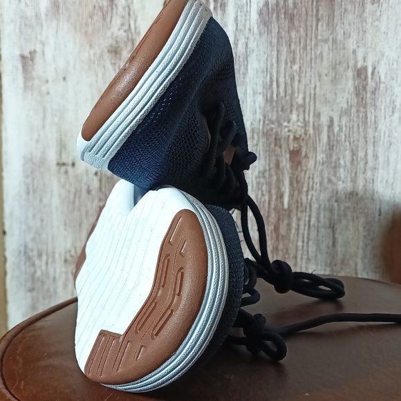 3/$25 Perry Ellis portfolio ultra foam sneaker loafer blue tank lace up men's 5 - Picture 11 of 11